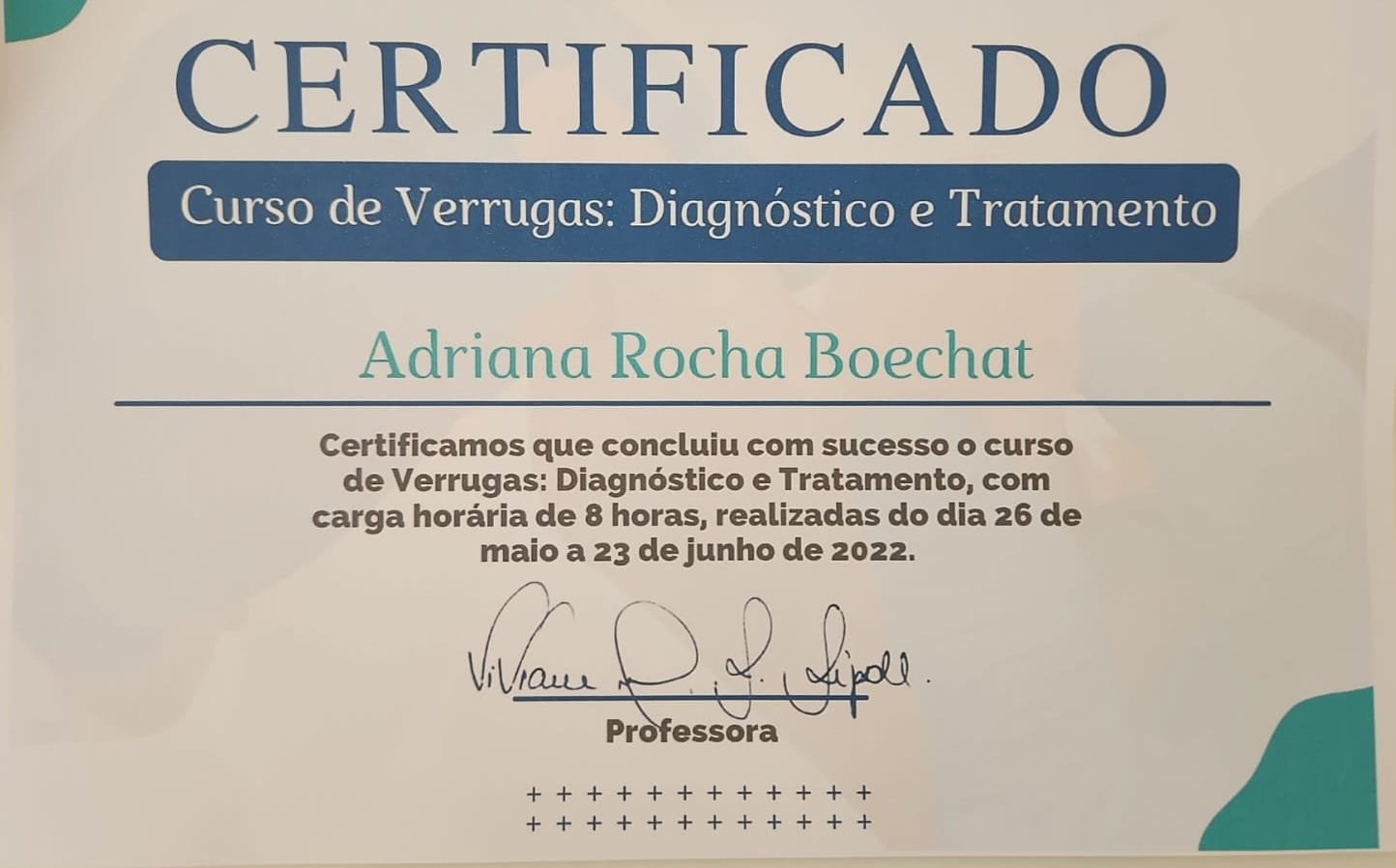 Certificado Verrugas: Diagnóstico e Tratamento